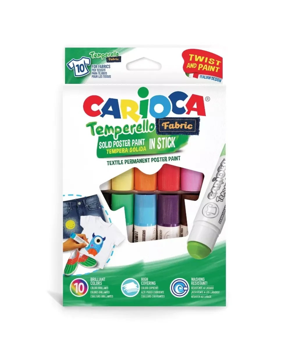 Set de 10 témperas sólida para tela Temperello Fabric Pinturas Para Tela Y Seda