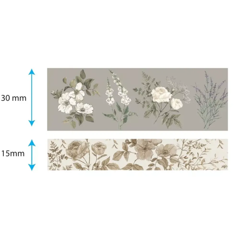 Best Set de 2 Washi Tapes Belle Fleur Decoupage|Papeles