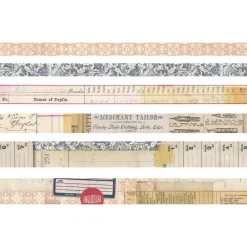 Clearance Set de 6 Washi Tapes Merchant Idea-Ology Tim Holtz Papeles|Decoupage