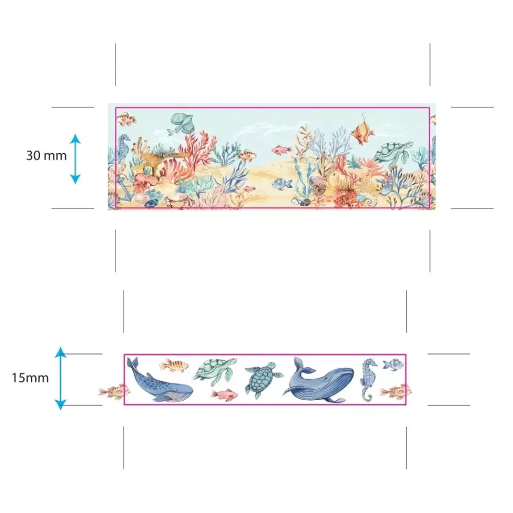 Outlet Set de 2 Washi Tapes Ocean Tale Decoupage