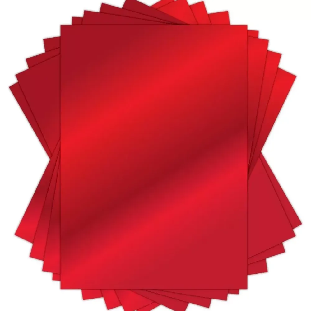 Sale Set de cartulinas metalizadas The Essential Mirror Card Red Papeles