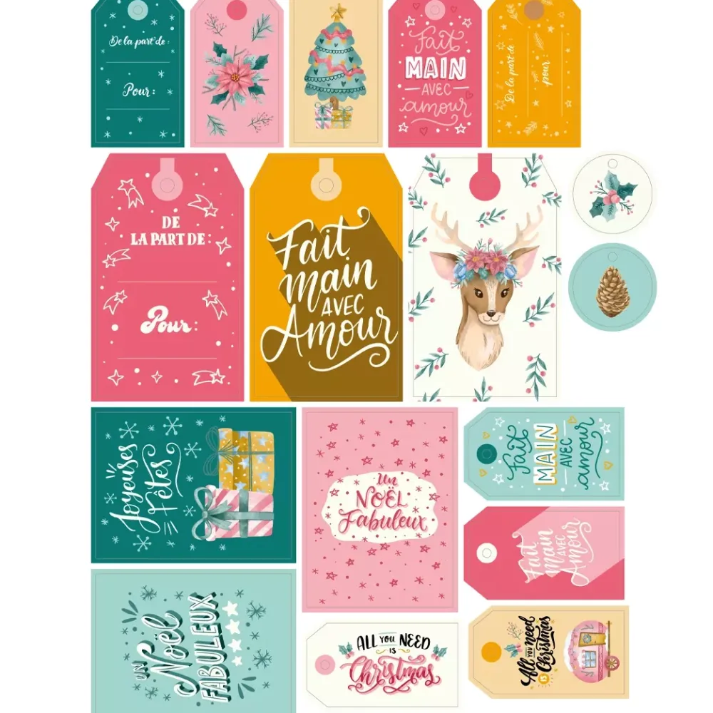 Outlet Set de Etiquetas Francés All You Need Is Christmas Navidad