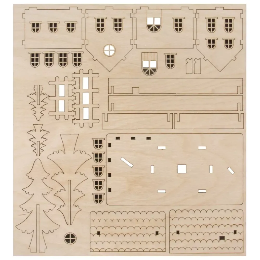 Clearance Set de madera 3D Casita Maderas|Organización