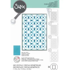 New Set de plantillas de stencil Geo Crystals A6 Plantillas