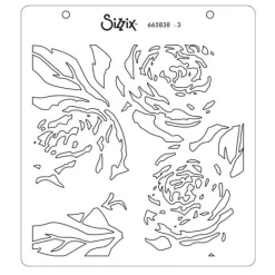 Hot Set de Plantillas de Stencil Peony 15x15cm Plantillas
