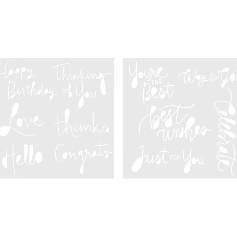 Discount Set de Plantillas Foil Quill Sentimientos We R Memory Keepers 17x17cm Plantillas