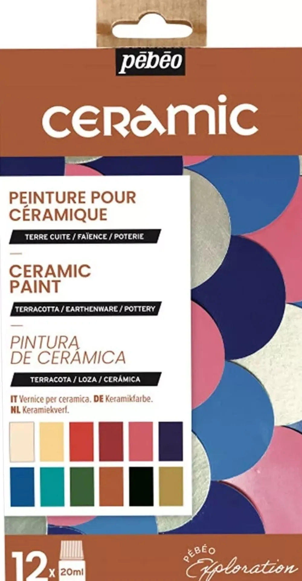 Set Exploration Ceramic 12 Pinturas para Cerámica y Vidrio 20ml Pinturas De Vidrio Y Cerámica