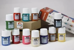 Set Exploration Ceramic 12 Pinturas para Cerámica y Vidrio 20ml Pinturas De Vidrio Y Cerámica