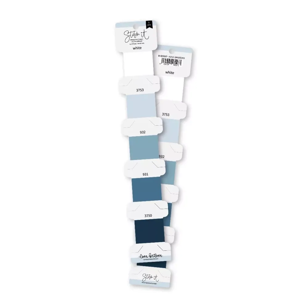 Outlet Set Hilos de Bordar Azul Grisáceo Stitch it! Bisutería