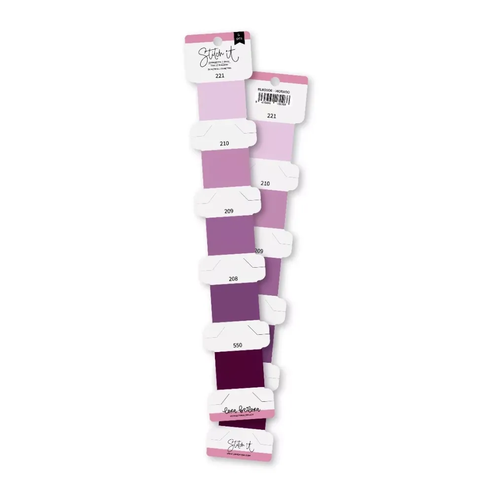 Set Hilos de Bordar Morado Stitch it! Bisutería