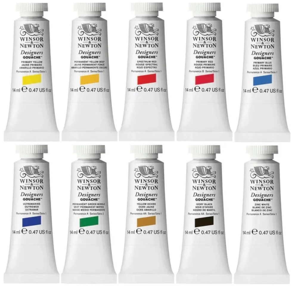 Sale Set Iniciación 10 Tubos Gouache Designers Winsor & Newton 14ml Pinturas Acrílicas