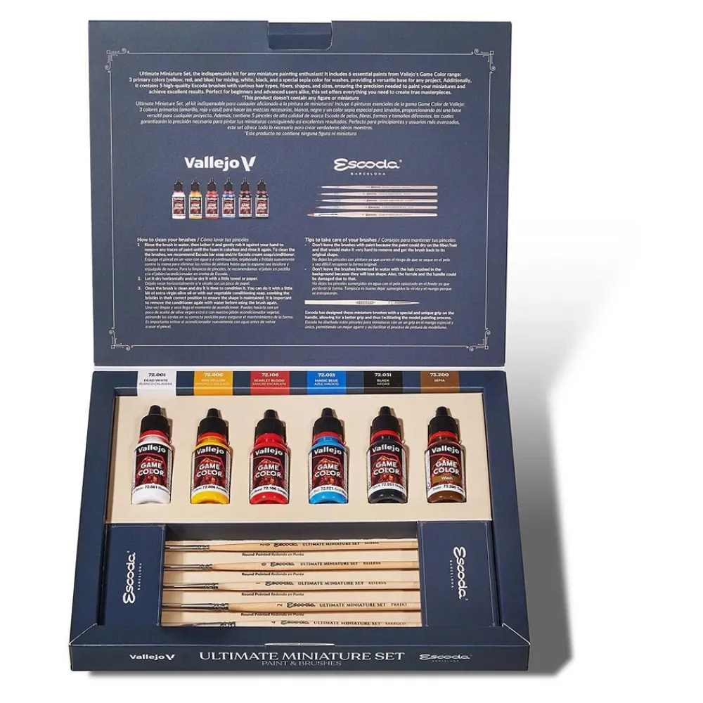 Sale Set modelismo Ultimate Miniature y Escoda Pinceles Y Brochas