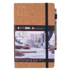 Discount Set rotulador negro Pigma Micron PN y bloc de dibujo Corcho 13x21cm Rotuladores