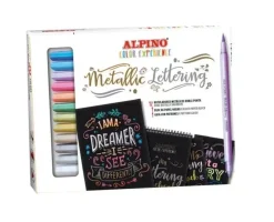 Hot Set Rotuladores Doble Punta Metallic Lettering Color Experience Rotuladores
