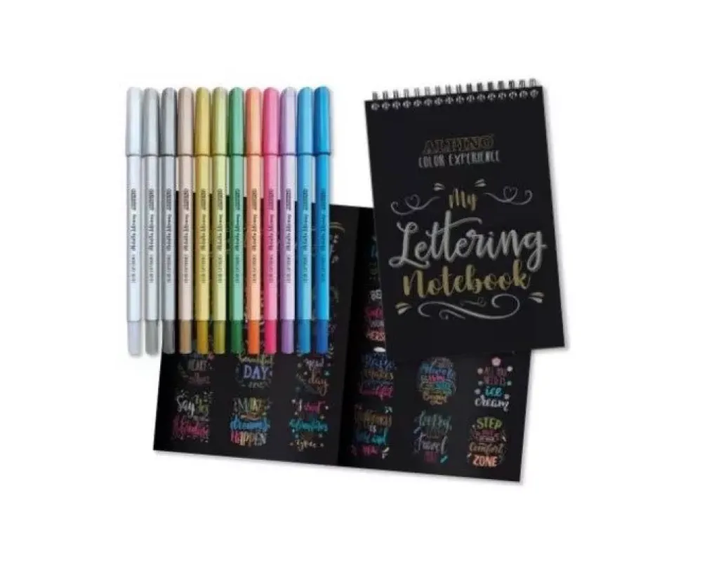 Hot Set Rotuladores Doble Punta Metallic Lettering Color Experience Rotuladores