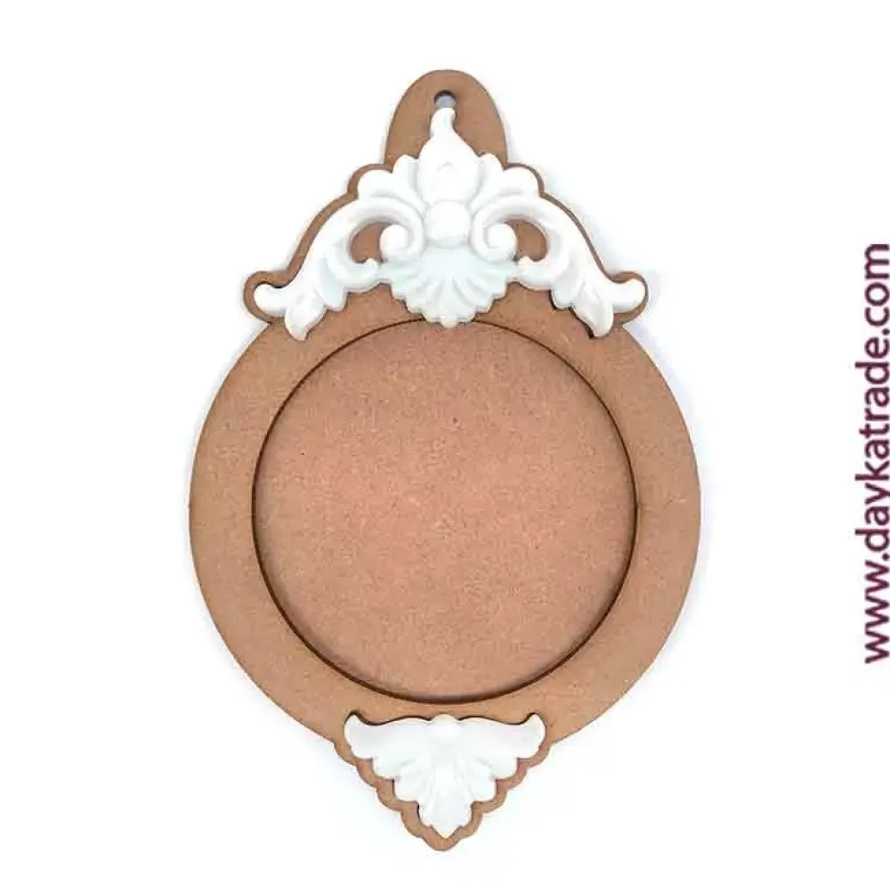 Discount Silueta de madera Bola de Navidad con Resina Blanca Dayka Navidad