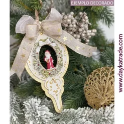 Clearance Silueta de Madera Bola Turca Papá Noel Dayka Navidad