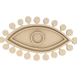 Clearance Silueta de madera Ojo Boho Maderas