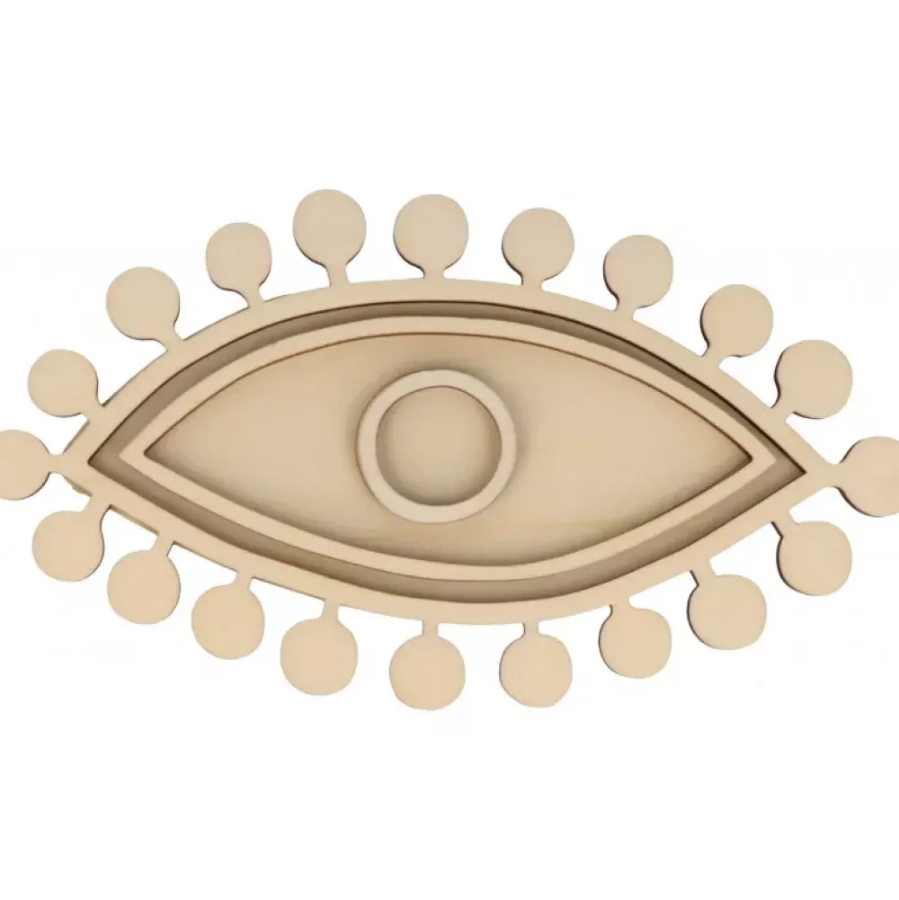 Clearance Silueta de madera Ojo Boho Maderas