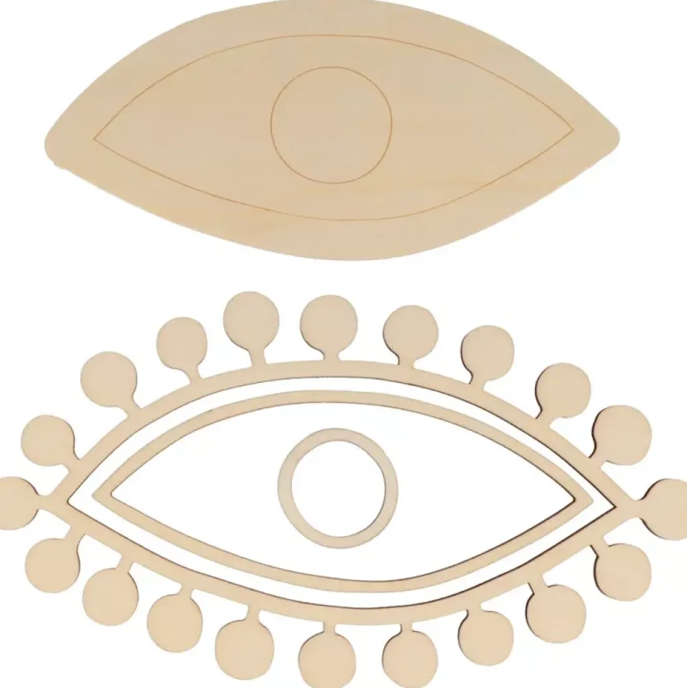 Clearance Silueta de madera Ojo Boho Maderas