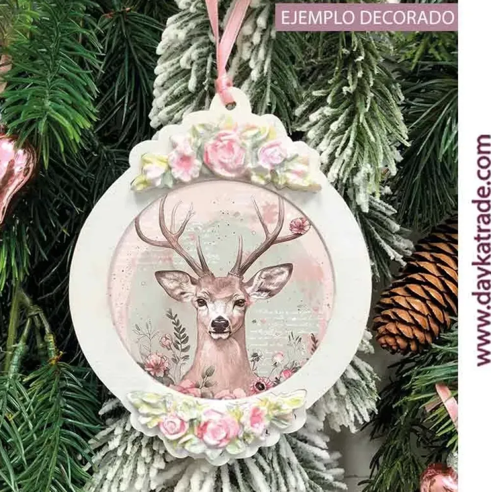 Online Silueta DM Bola de Navidad redonda con resina Dayka Navidad