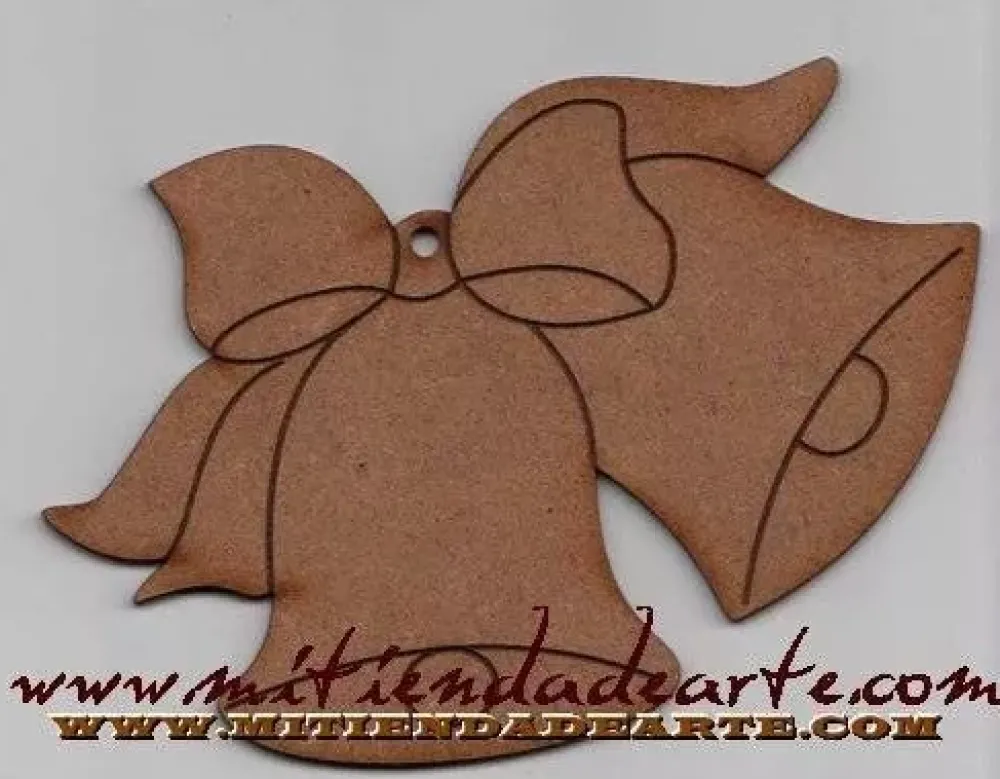 Silueta en DM - NVD006 Campana doble para árbol de Navidad Navidad