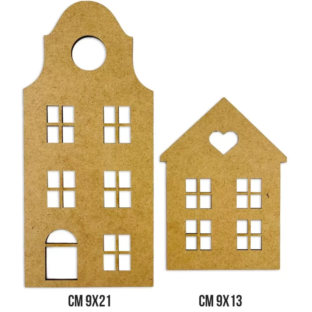 Clearance Silueta MDF Crafty Shapes Casas All You Need For Christmas Navidad