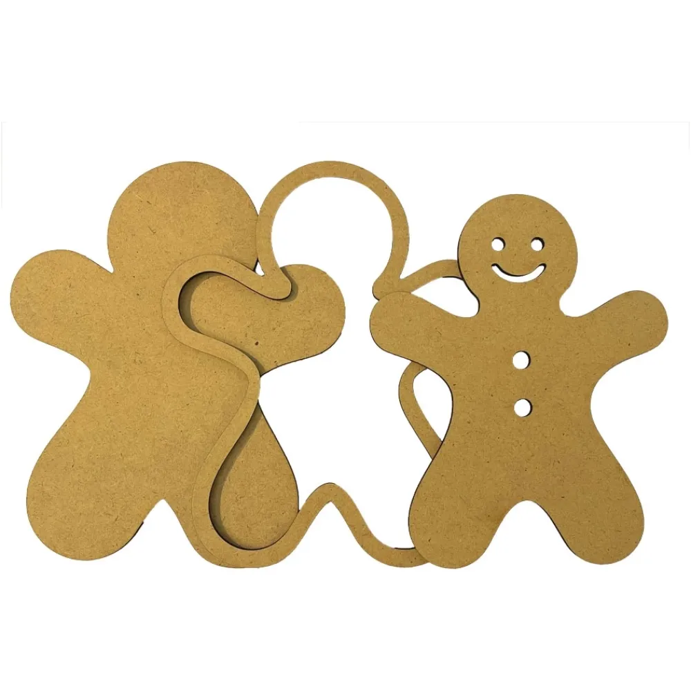 Silueta MDF Crafty Shapes Gingerbread Romantic Candy Christmas Navidad