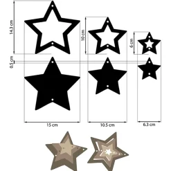 Hot Silueta MDF Crafty Shapes Estrellas The Owl's House Navidad