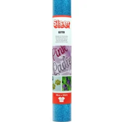 Clearance Vinilo Termotransferible Glitter Aqua 30x50cm Silhouette