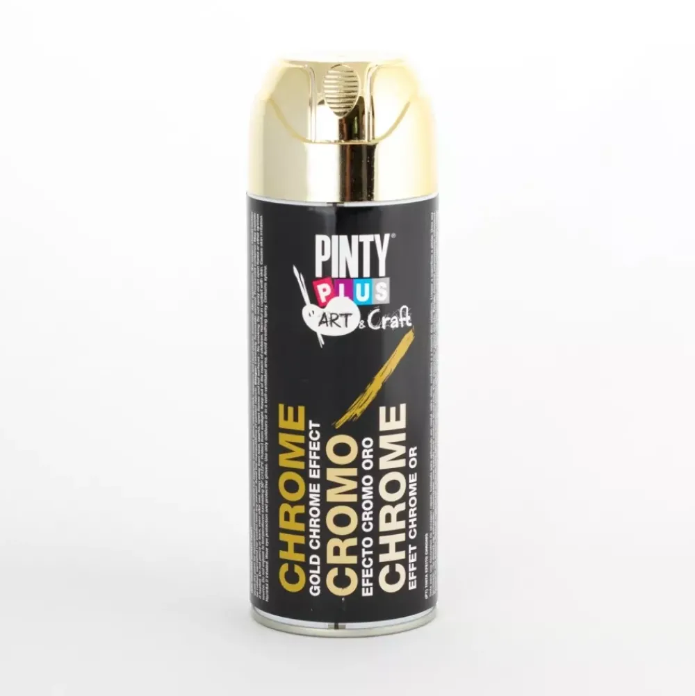New Spray Aerosol Pintura en en efecto cromo Oro Pintyplus 400ml Pinturas Acrílicas