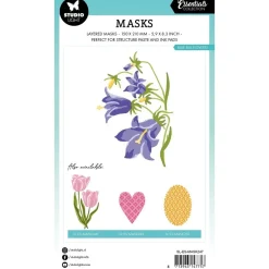 Outlet Stencil Blue Bell Flowers Essentials 15x21cm Plantillas
