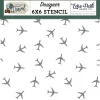 Clearance Stencil Fly Away Let’s Go Travel Echo Park Plantillas