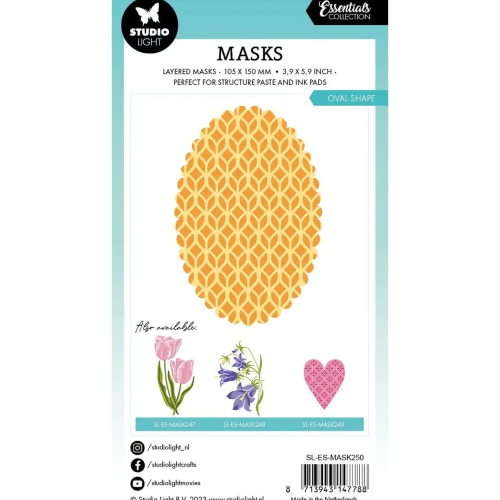 Stencil Oval Shape Essentials 10x15cm Plantillas