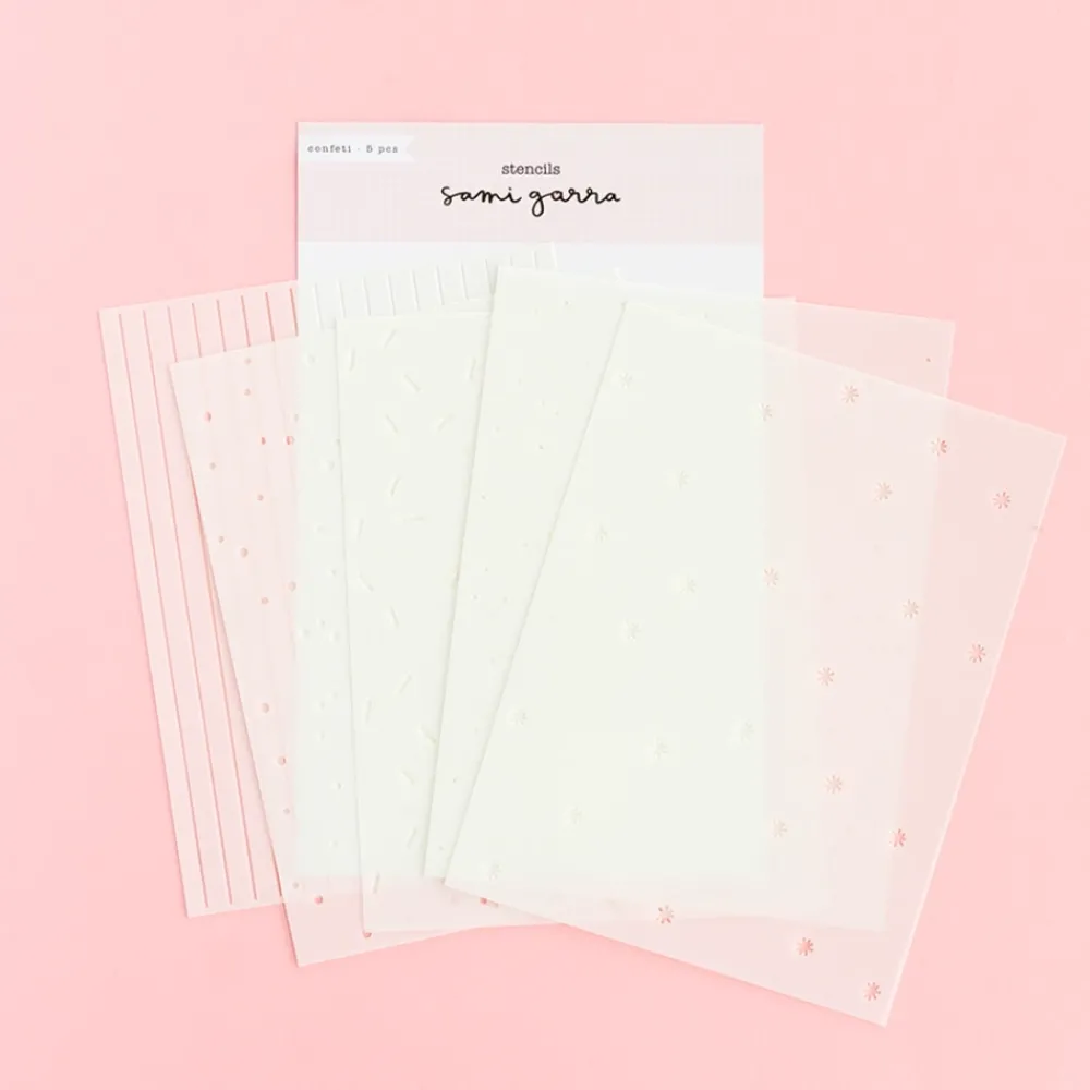 Discount Stencils Fondos Confetti Plantillas