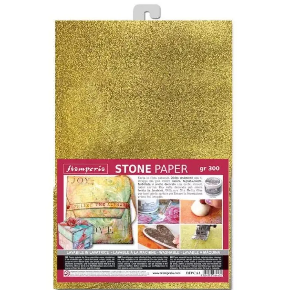 Hot Stone Paper Dorado Papeles