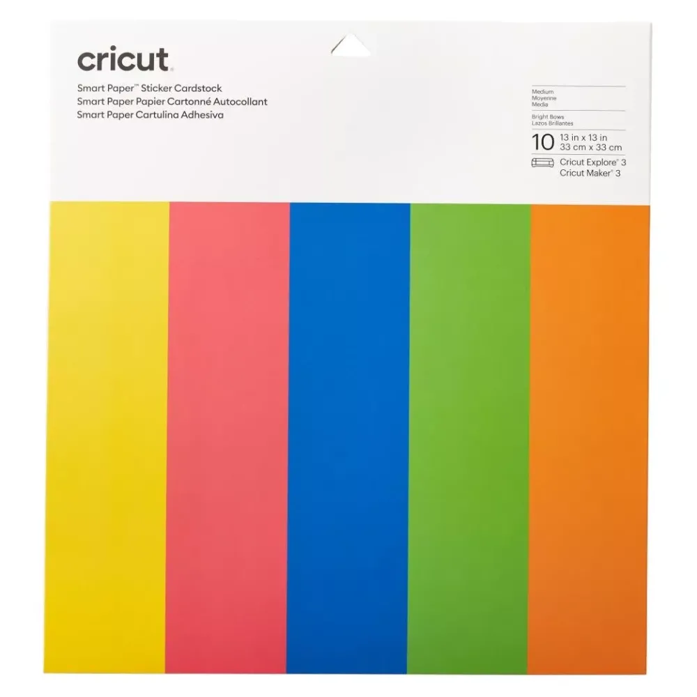 Clearance SUPER OFERTA **40%** Cartulina Adhesiva Smart Colores Vivos Maker 3/Explore 3 33x33cm Silhouette