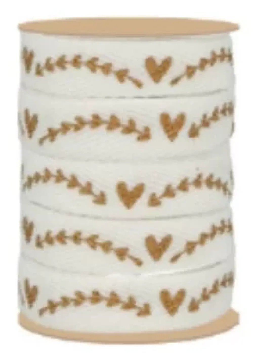 SUPER OFERTA **40%** Cinta Estampada Friso de Corazones On se Marie Telas, Sedas Y Fieltro