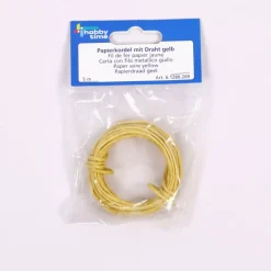 Sale SUPER OFERTA **40%** Cordón de Papel con Alambre Amarillo 2mm Bisutería|Goma Eva Fofuchas