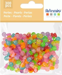Online SUPER OFERTA **40%** Cuentas de Plástico con Letras Multicolor 7mm Bisutería