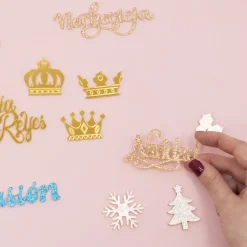New SUPER OFERTA **60%** Die-Cut de Metacrilato Nochevieja Navidad