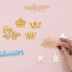 New SUPER OFERTA **60%** Die-Cut de Metacrilato Nochevieja Navidad