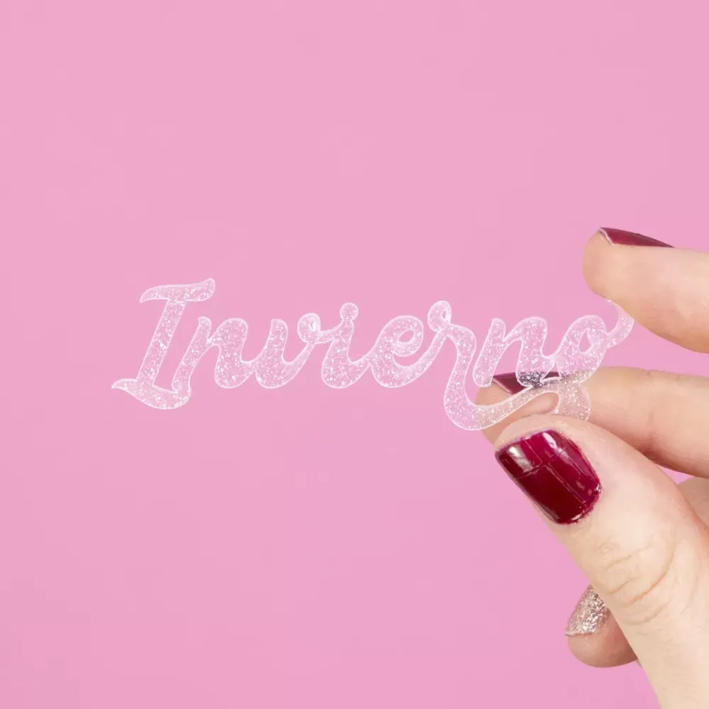 New SUPER OFERTA **60%** Die-Cut de Metacrilato Invierno Navidad