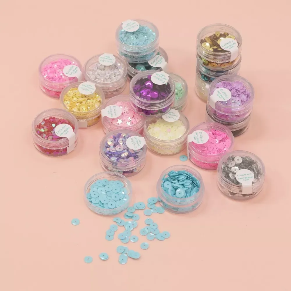 Clearance SUPER OFERTA **40%** Lentejuelas Plata 6mm Bisutería