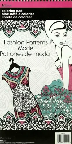 Hot SUPER OFERTA **40%** Libro para colorear Patrones de moda ArtZone 15x30cm Colorear