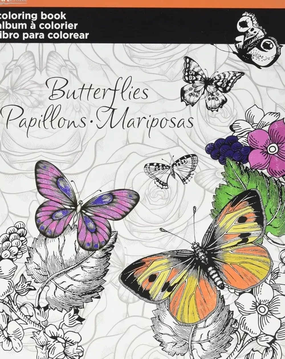 Outlet SUPER OFERTA **40%** Libro para colorear Mariposas ArtZone 11x26cm Colorear