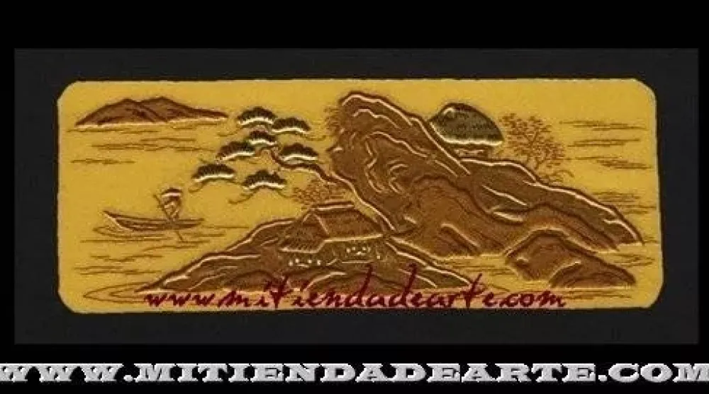 Sale SUPER OFERTA **40%** MA-KI-E - Escena rural con pescador en lago y casa Doraduras