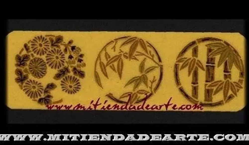Sale SUPER OFERTA **40%** MA-KI-E - Figuras circulares con temas florales (contiene 4 piezas) Doraduras
