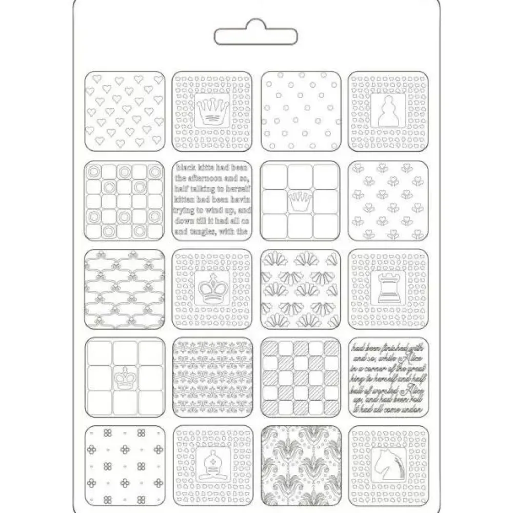 SUPER OFERTA **30%** Molde Flexible Alice Patchwork Alice Through the Looking Glass 14x21cm Herramientas Para Modelado|Pastas Moldeables