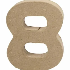 SUPER OFERTA **40%** Número 8 de papel maché 8x10cm Cartón Y Papel Maché